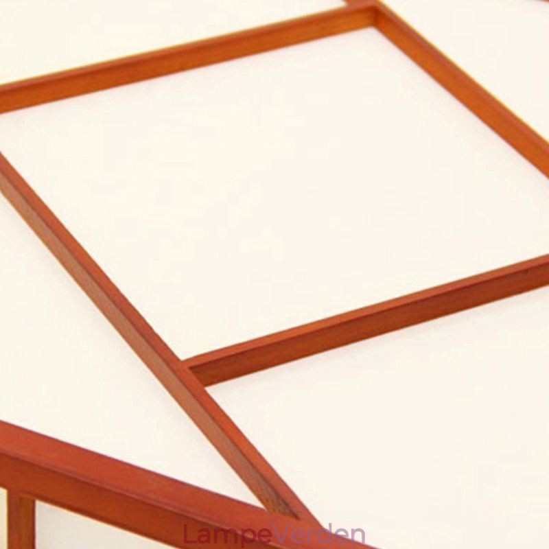 Loftslampe i retrostil Firkantet indbygningsmontering