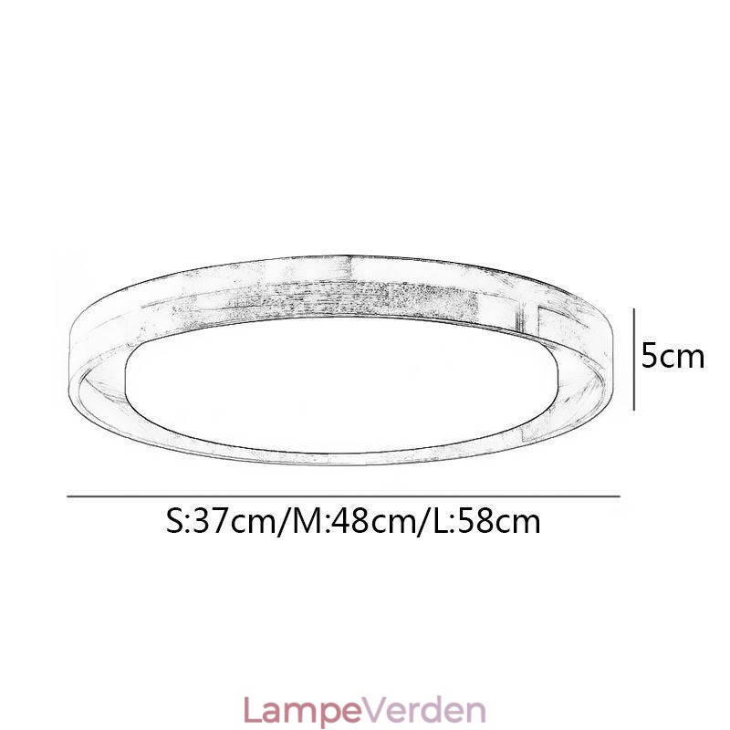 Moderne Loftslampe Træ Akryl Rund Loftslampe