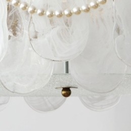 Europæisk jernloftslampe Elegant glasloftslampe