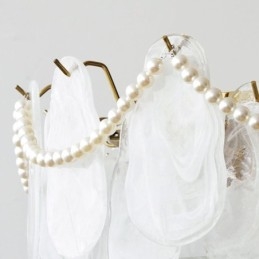 Europæisk jernloftslampe Elegant glasloftslampe