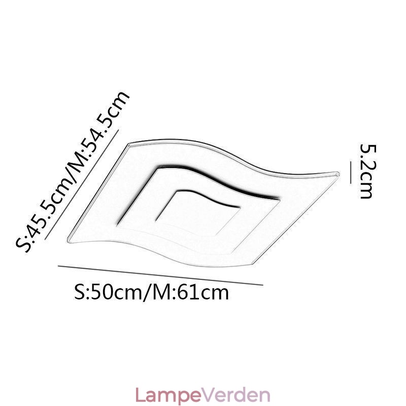 Moderne Loftslys Firkantet Akryl Flush Mount