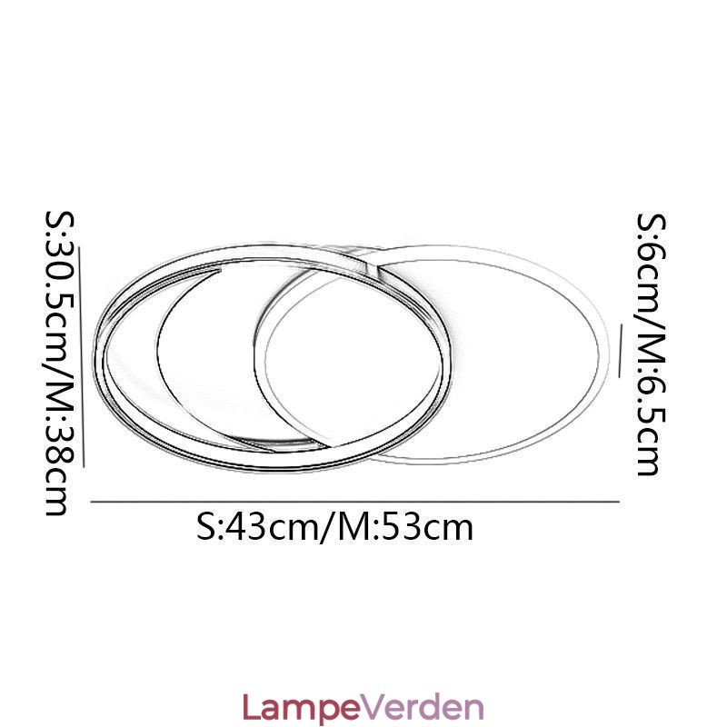 Creative Loftslampe Rund Cirkel Loftslampe