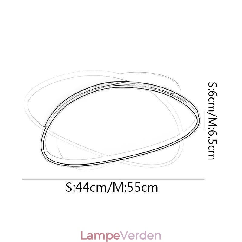 Moderne Loftslamper Oval Loftslampe