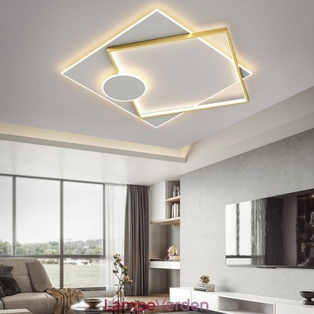 Moderne Loftslampe Firkantet Geometrisk akryl Loftslampe Moderne Loftslampe Firkantet Geometrisk akryl Loftslampe
