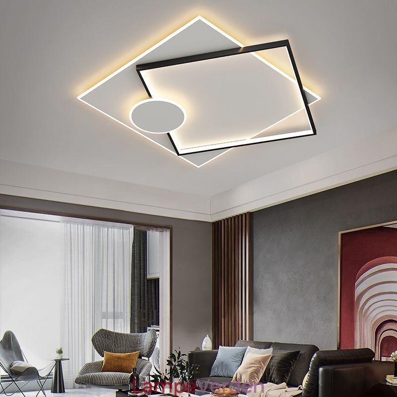 Moderne Loftslampe Firkantet Geometrisk akryl Loftslampe
