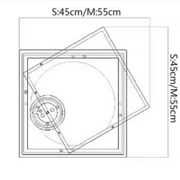 Moderne Loftslampe Firkantet Geometrisk akryl Loftslampe