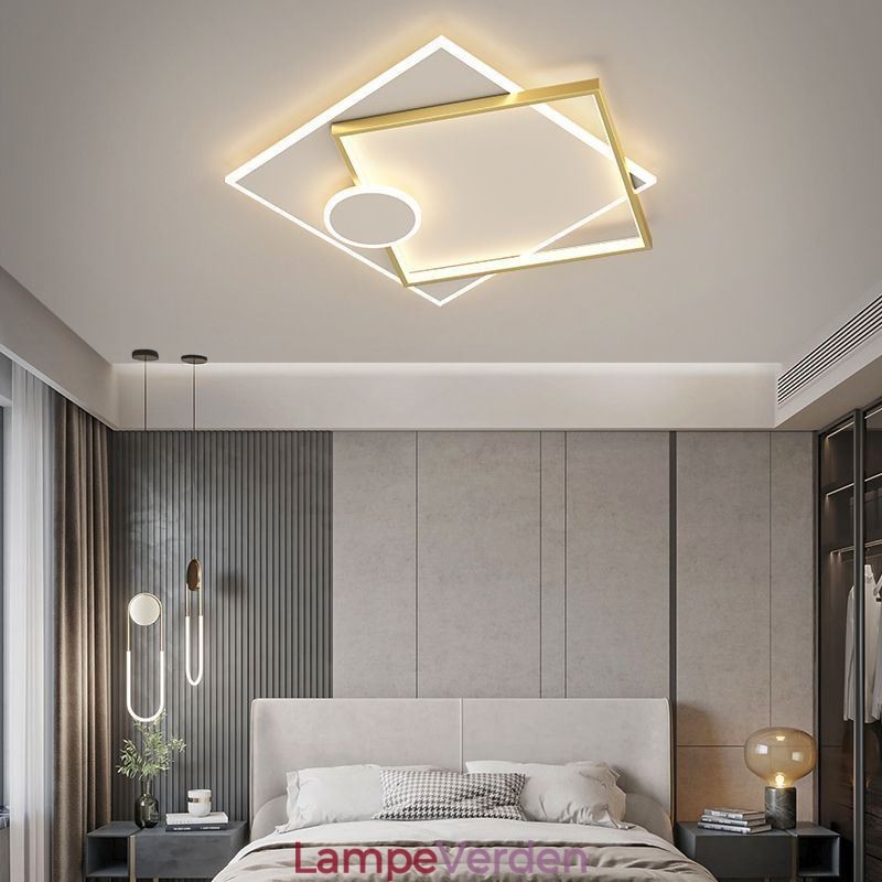 Moderne Loftslampe Firkantet Geometrisk akryl Loftslampe
