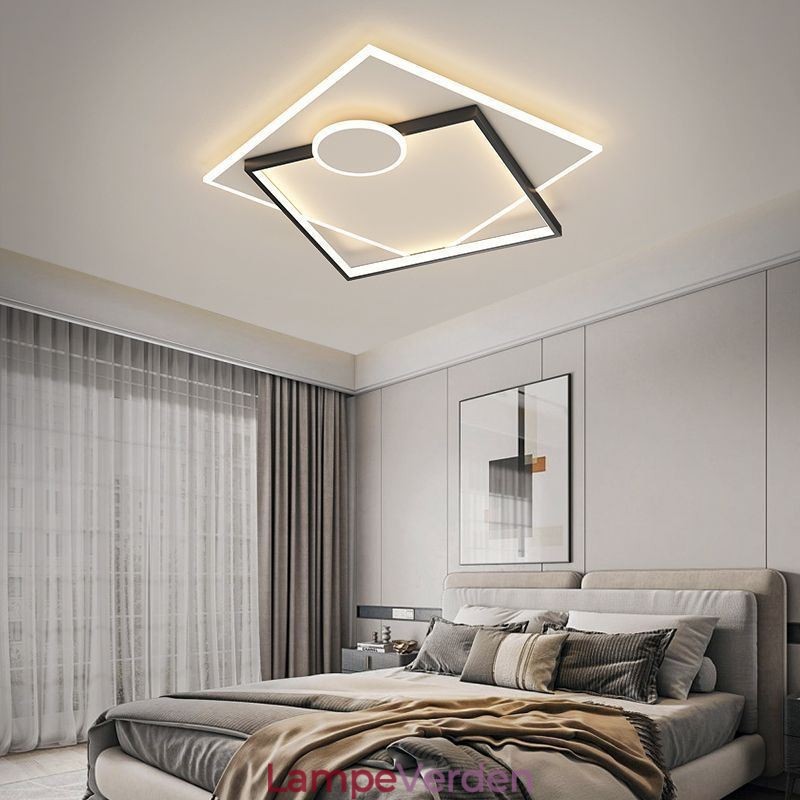 Moderne Loftslampe Firkantet Geometrisk akryl Loftslampe
