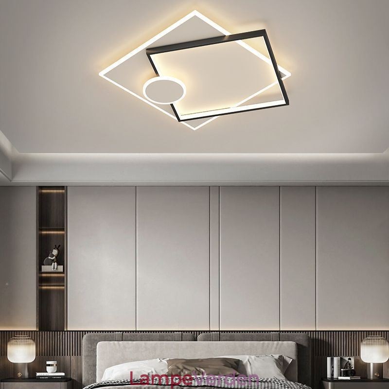Moderne Loftslampe Firkantet Geometrisk akryl Loftslampe