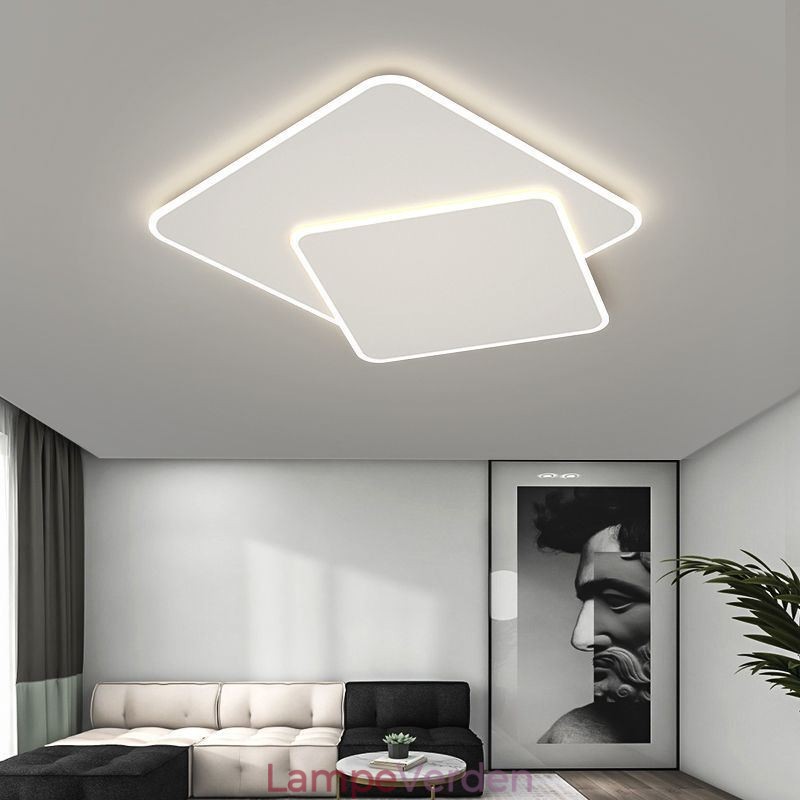 Moderne Flush Mount geometrisk firkantet loftslampe