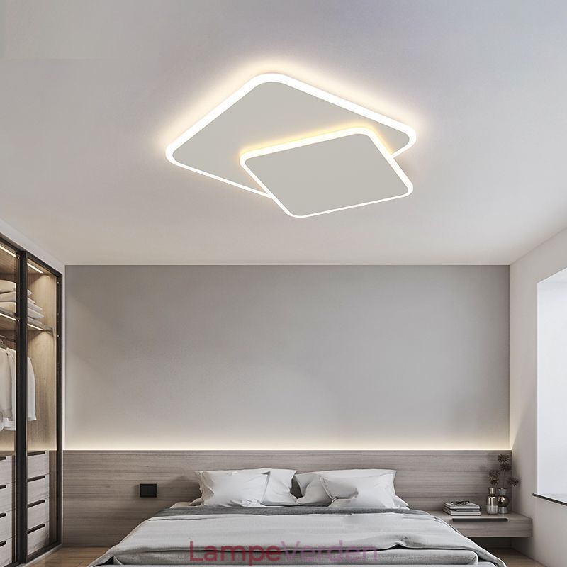 Moderne Flush Mount geometrisk firkantet loftslampe