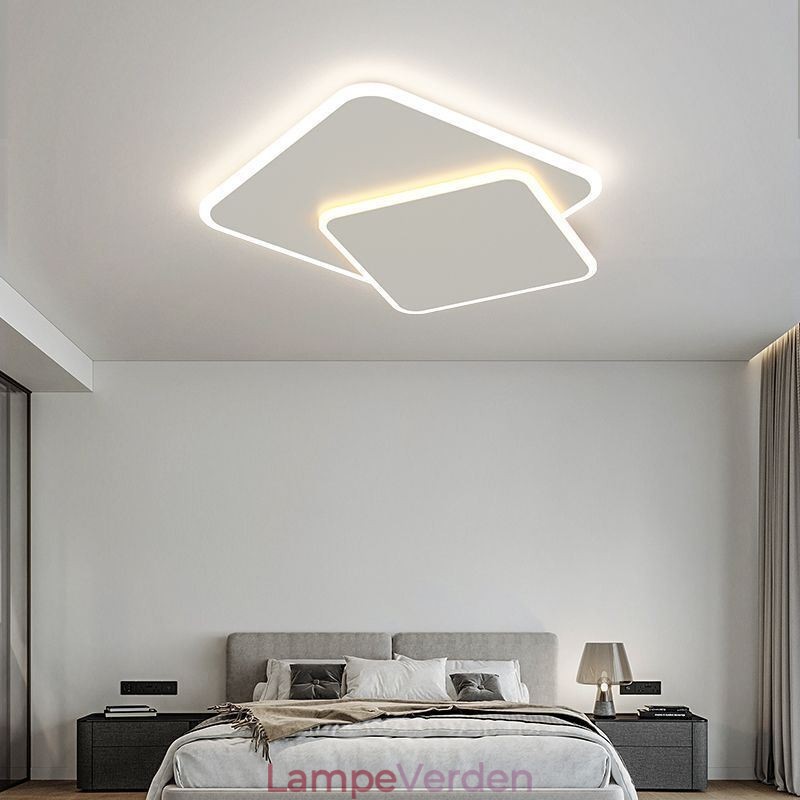 Moderne Flush Mount geometrisk firkantet loftslampe