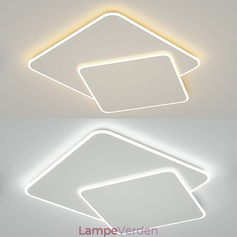 Moderne Flush Mount geometrisk firkantet loftslampe