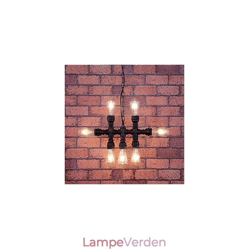 Vintage maleri metal lysekrone