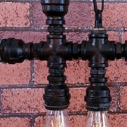 Vintage maleri metal lysekrone