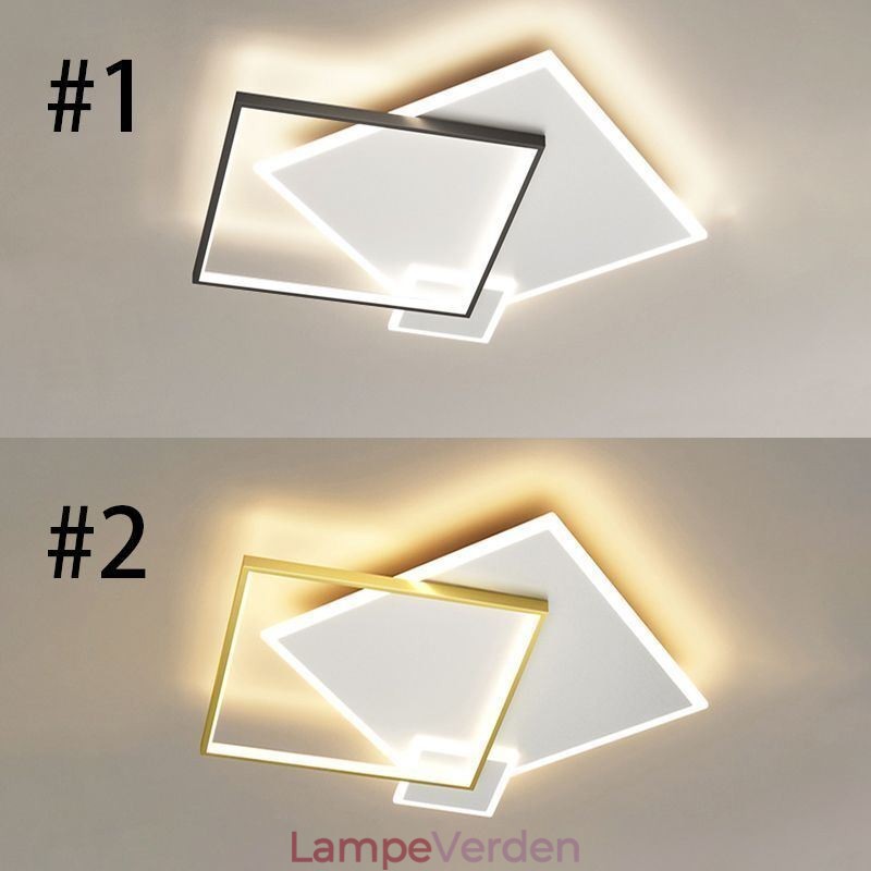 Moderne loftslampe Geometrisk firkantet loftslampe