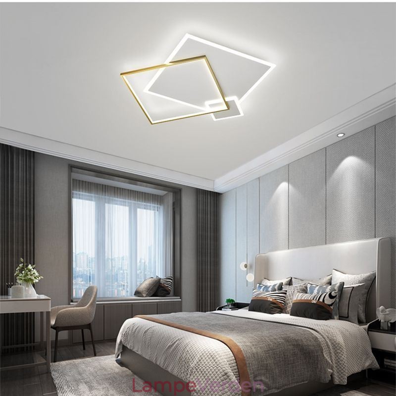 Moderne loftslampe Geometrisk firkantet loftslampe