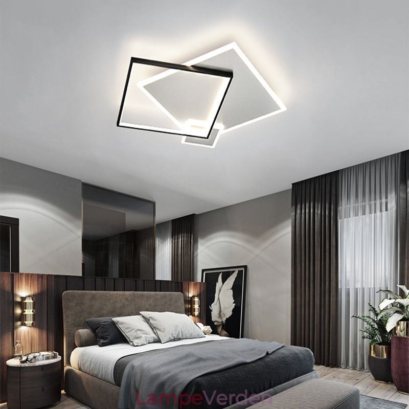Moderne loftslampe Geometrisk firkantet loftslampe