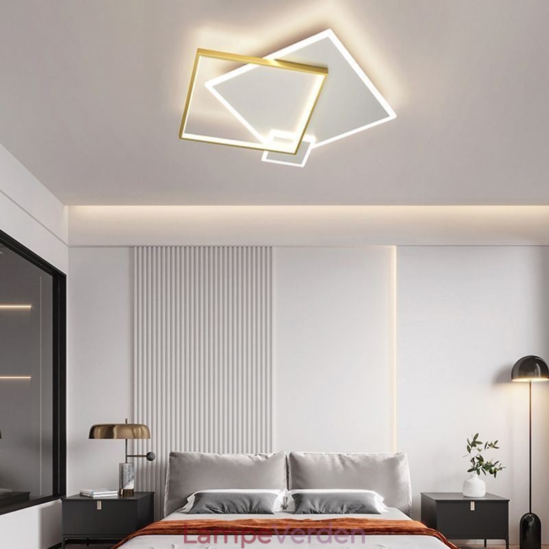 Moderne loftslampe Geometrisk firkantet loftslampe