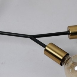 Moderne loftslampe sort vintage lysekrone