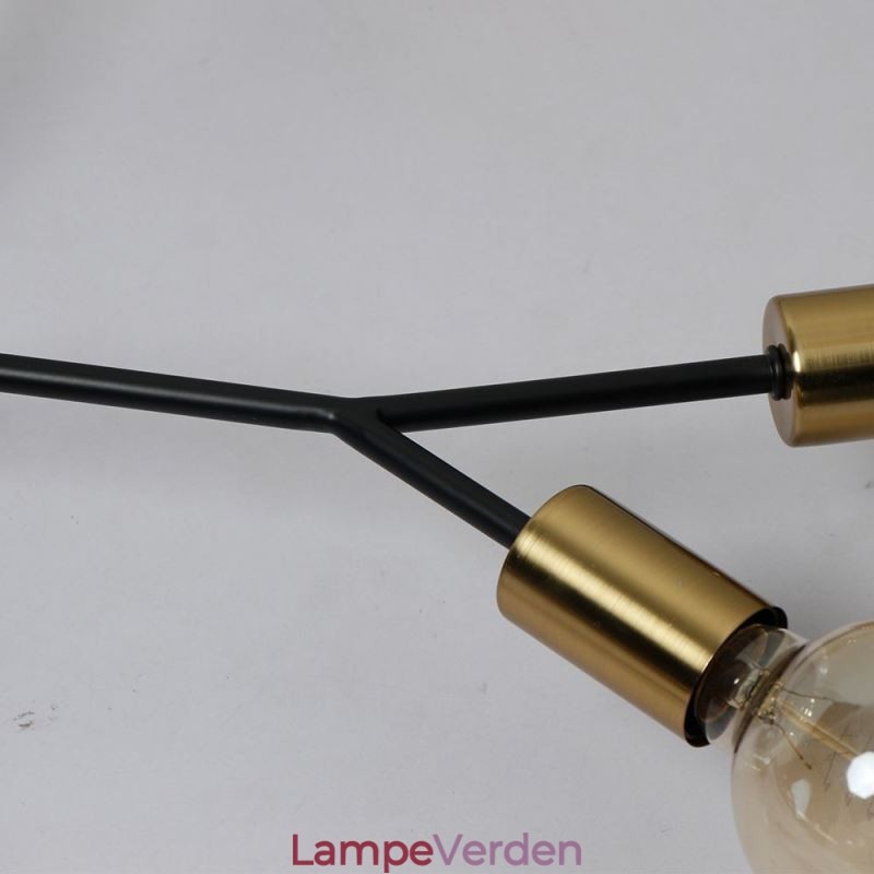 Moderne loftslampe sort vintage lysekrone