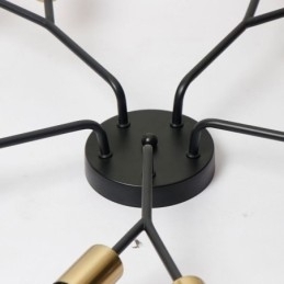 Moderne loftslampe sort vintage lysekrone