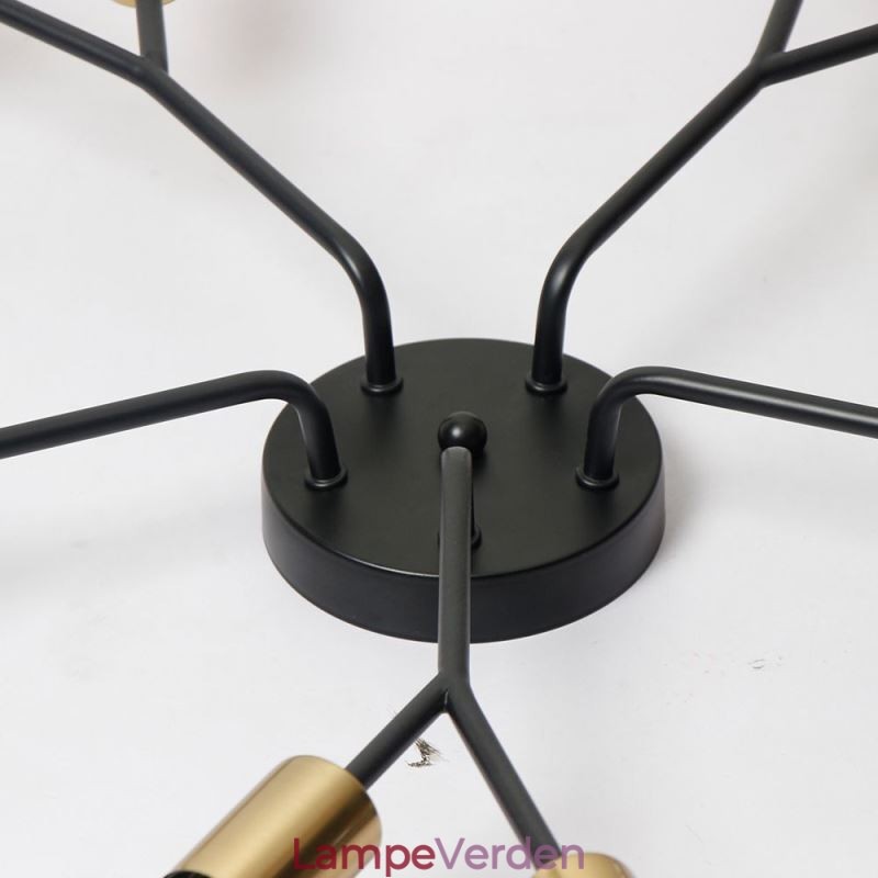 Moderne loftslampe sort vintage lysekrone