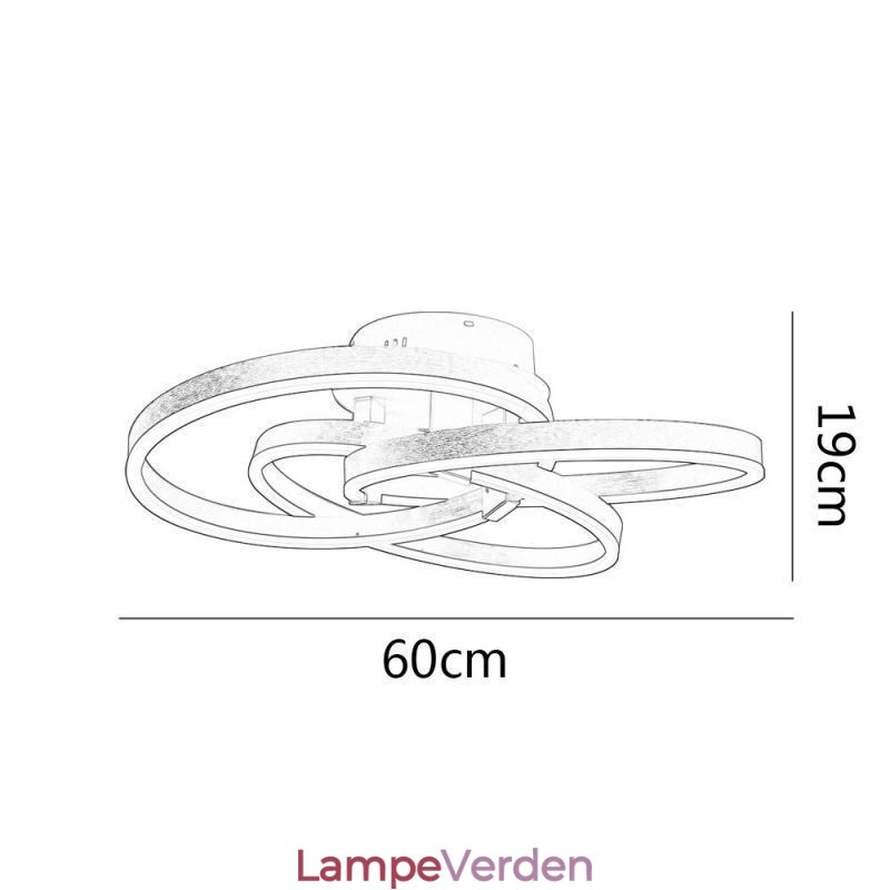 Moderne Loftslampe 3 Rings Loftslampe