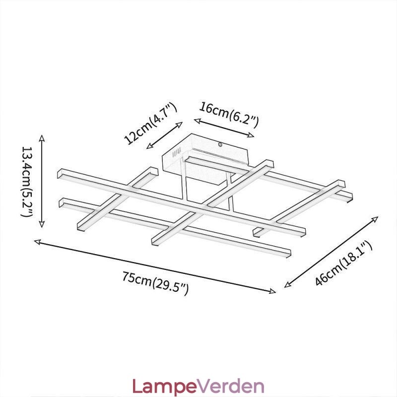 Flush Mount Loftslampe Aluminium Loftslampe
