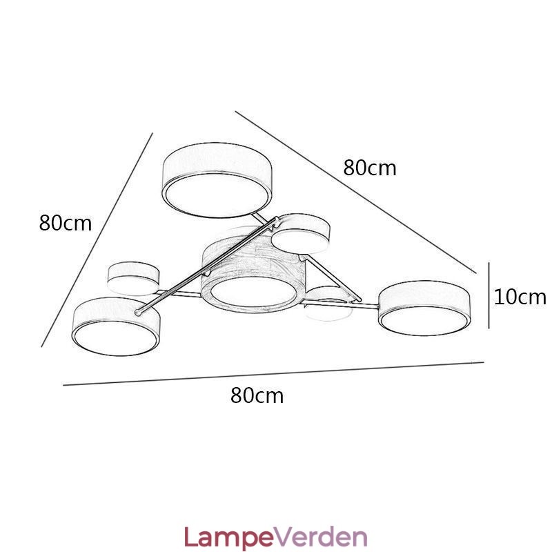 Moderne molekylær form akryl loftslampe