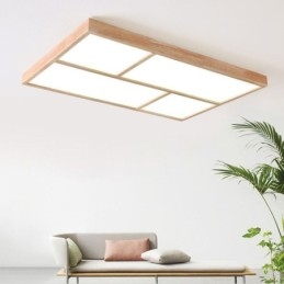 Moderne loftslampe minimalistisk træstil flush-mount loftslampe