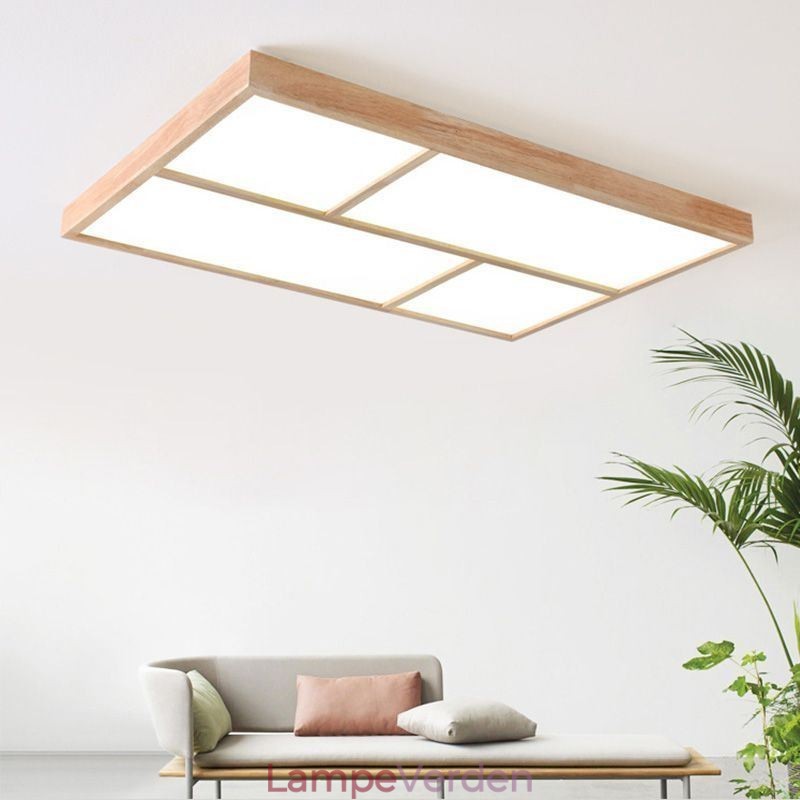 Moderne loftslampe minimalistisk træstil flush-mount loftslampe