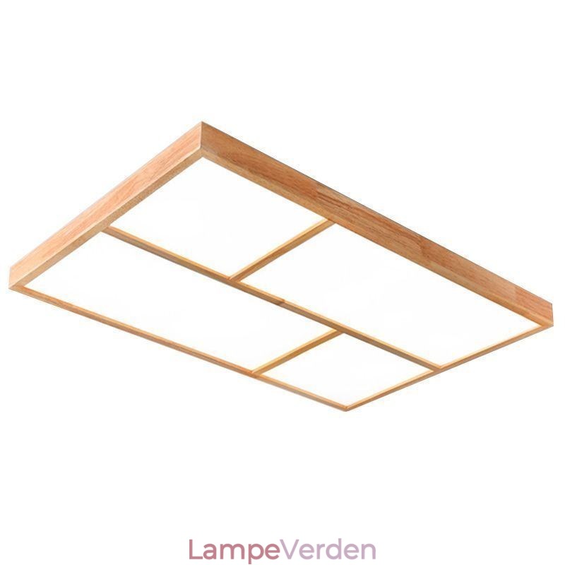 Moderne loftslampe minimalistisk træstil flush-mount loftslampe