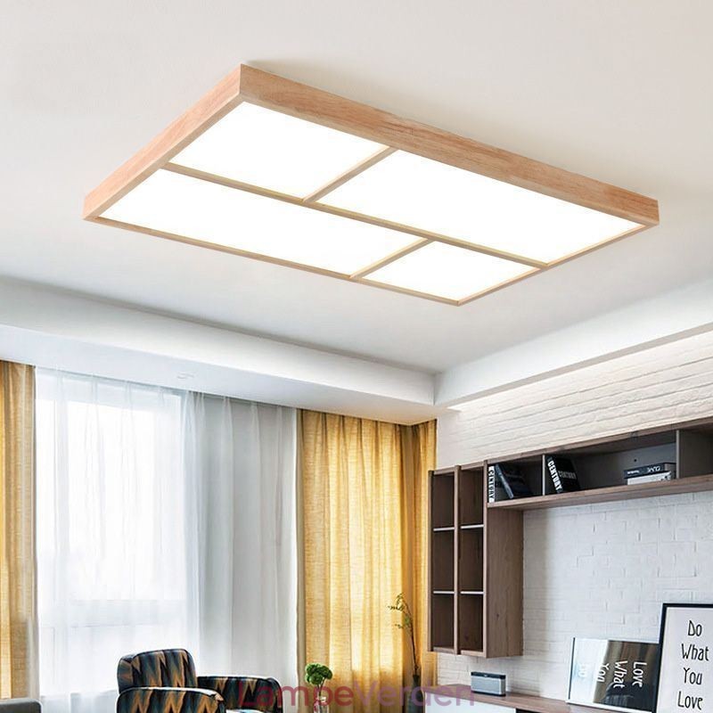 Moderne loftslampe minimalistisk træstil flush-mount loftslampe