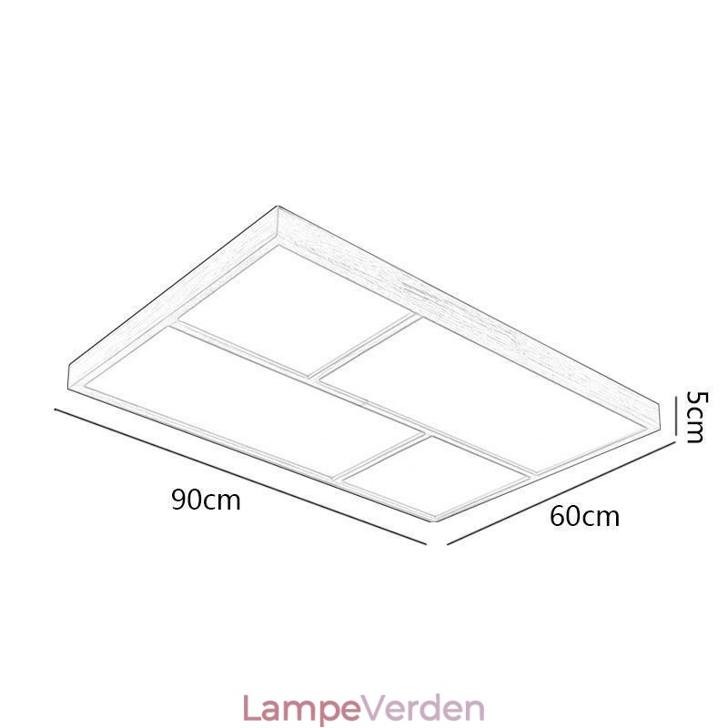 Moderne loftslampe minimalistisk træstil flush-mount loftslampe