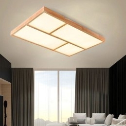 Moderne loftslampe minimalistisk træstil flush-mount loftslampe
