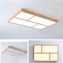 Moderne loftslampe minimalistisk træstil flush-mount loftslampe