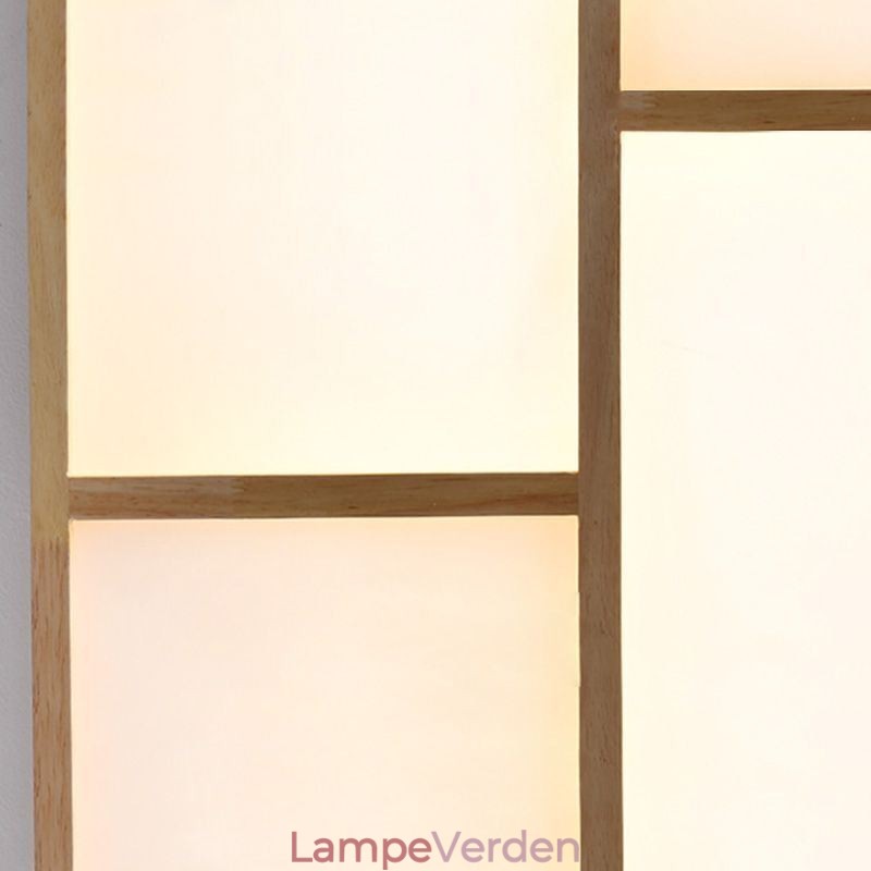Moderne loftslampe minimalistisk træstil flush-mount loftslampe