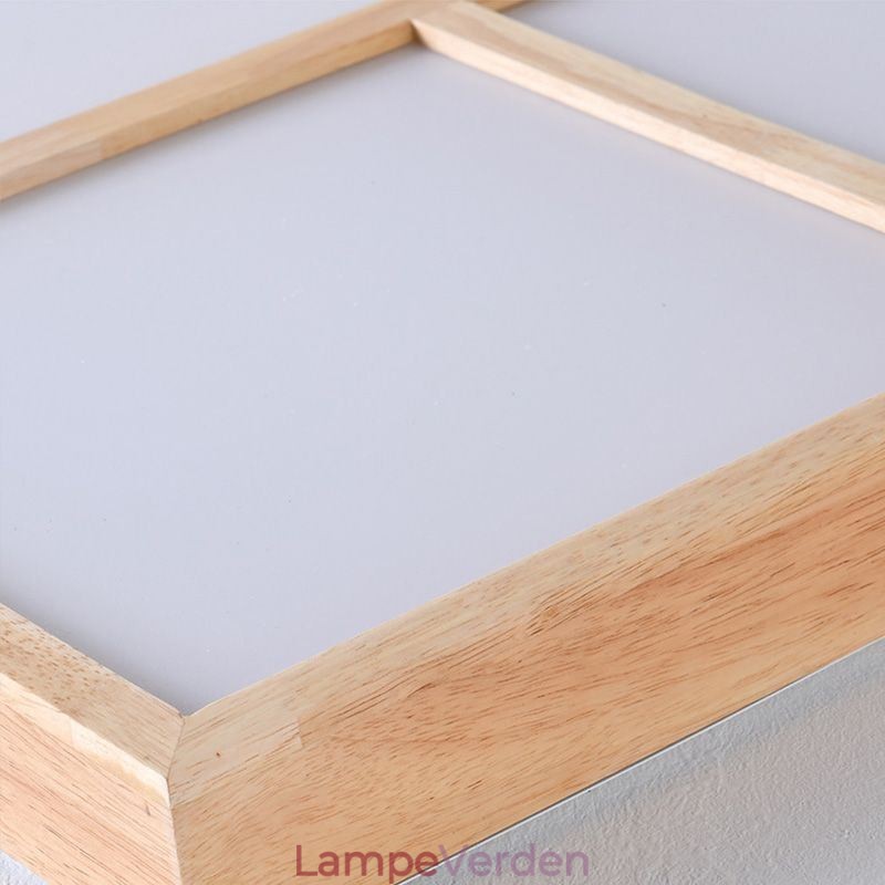 Moderne loftslampe minimalistisk træstil flush-mount loftslampe