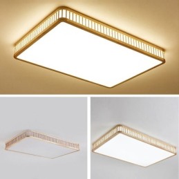 Japansk akryl loftslampe rektangulært gummi træ loftslampe