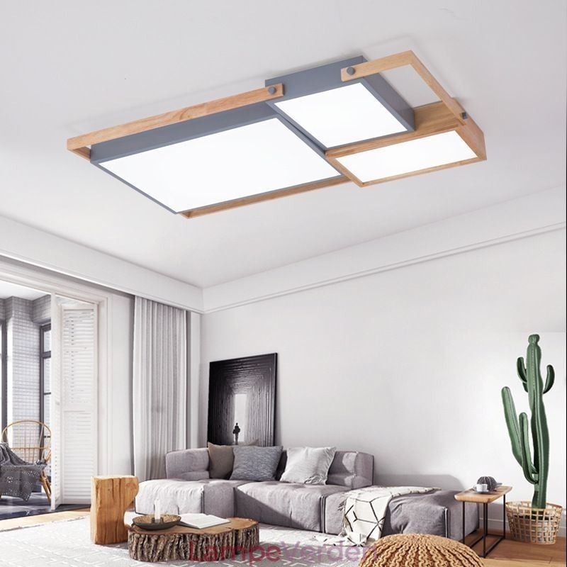 Moderne Loftslys Splejsning Rektangulær Loftslampe