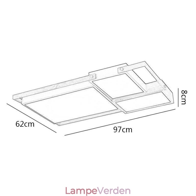 Moderne Loftslys Splejsning Rektangulær Loftslampe