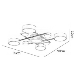 Moderne Loftslys Splejsning Firkantet Loftslampe