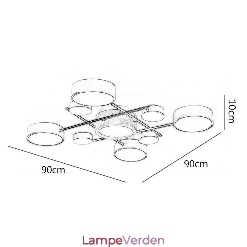 Moderne Loftslys Splejsning Firkantet Loftslampe