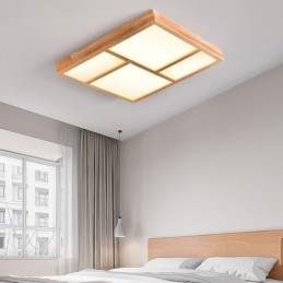 Japansk akryl loftslampe geometrisk træ loftslampe
