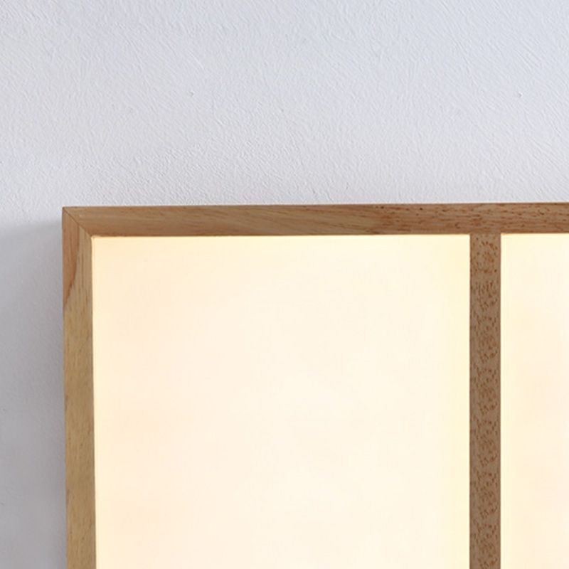Japansk akryl loftslampe geometrisk træ loftslampe