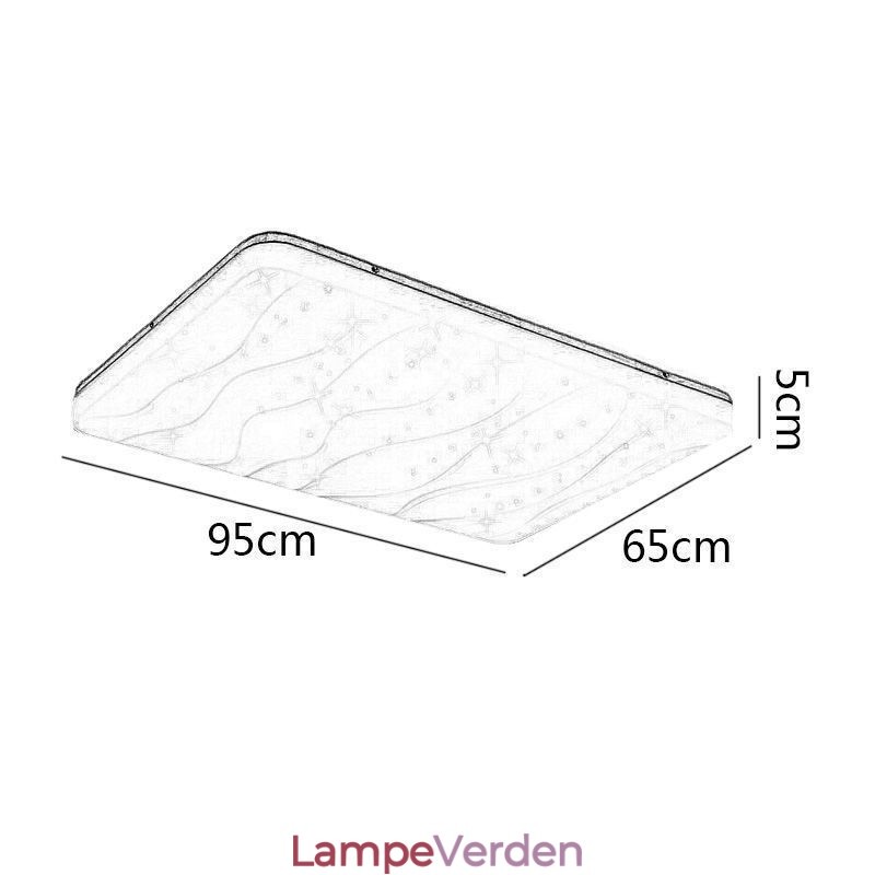 Japansk akryl loftslampe rektangulær bølgepap loftslampe