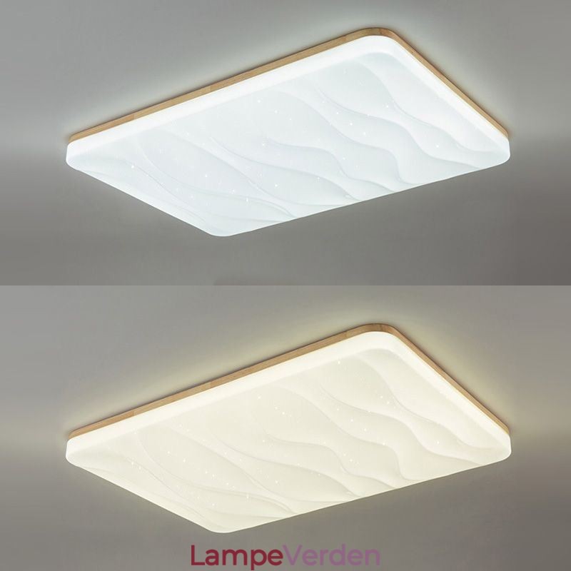 Japansk akryl loftslampe rektangulær bølgepap loftslampe