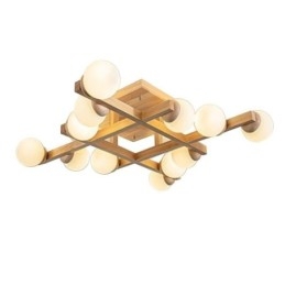 Japansk træloftslampe Magic Bean Molecular Loftlampe