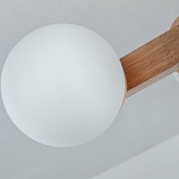 Japansk træloftslampe Magic Bean Molecular Loftlampe